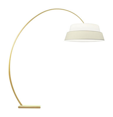Objekto Nuala Floor lamp - Floor lamp with Photo lampshade. White,Ecru,Light wood