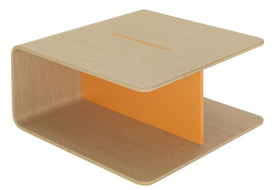 De Padova Keel Coffee table. Orange,Light wood