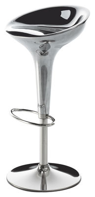 Magis Al Bombo Adjustable bar stool - Pivoting - H 50 to 73 cm. Aluminum