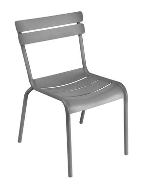 Fermob Luxembourg Stackable chair - Metal. Metal grey