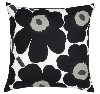Marimekko Pieni Unikko Cushion - 50 x 50 cm. White,Black