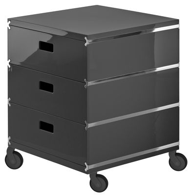 Magis Plus Unit Mobile container - 3 drawers - On wheels. Charcoal grey