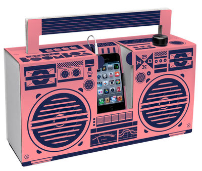 Berlin Boombox Mobile speaker - For Smartphone - Cardboard. Pink