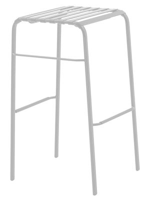 Magis Striped Bar stool - H 78 cm - Plastic alu. White