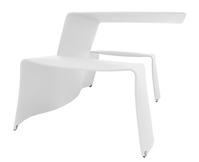 Extremis Picnik Set table & benches - With benches. White