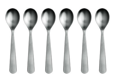 Normann Copenhagen Normann Coffee spoon - Set of 6 tea spoons. Matt metal