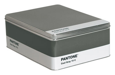 Seletti Pantone Box - Metal box - H 11 cm. Cool grey 10C