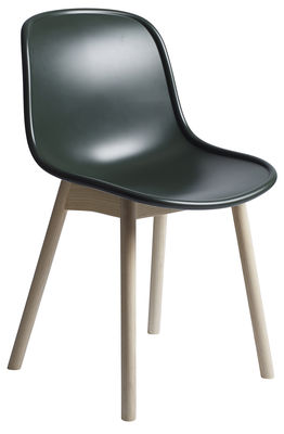 Wrong for Hay Neu WH Chair - Plastic shell & wood legs / Web exclu. Green,Natural wood