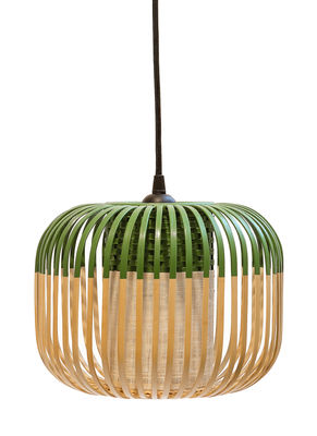 Forestier Bamboo Light XS Outdoor Pendant - H 20 x Ø 27 cm. Green,Natural bamboo