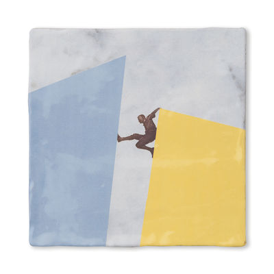 StoryTiles Muscle Man Ceramic tile - 10 x 10 cm. Blue,Yellow,Black