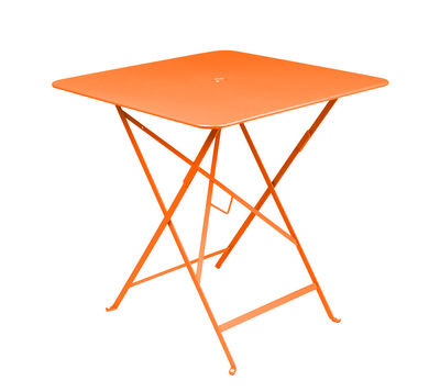 Fermob Bistro Foldable table - 71 x 71 cm - Foldable - With umbrella hole. Carrot