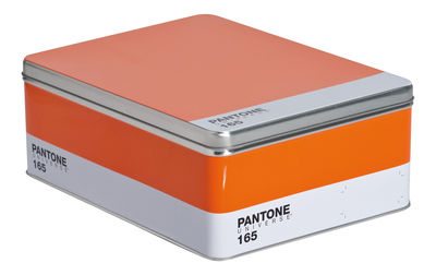 Seletti Pantone Box - Metal box - H 11 cm. Orange 165