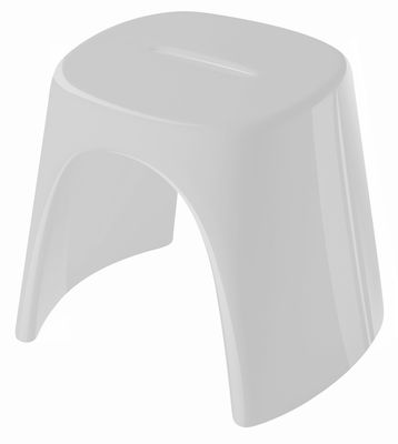 Slide Amélie Stackable stool - Lacquered version. Lacquered white