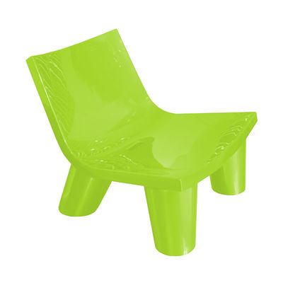 Slide Low Lita Low armchair - Lacquered version. Lacquered green