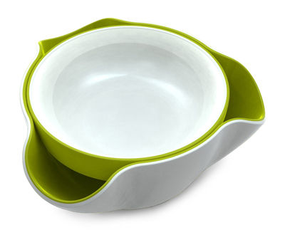 Joseph Joseph Double Dish Bowl - Set of 2 - Stackable. White,Green