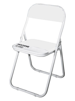 Seletti Pantone Foldable chair - Plastic & metal structure. 12-4302 Ivory white