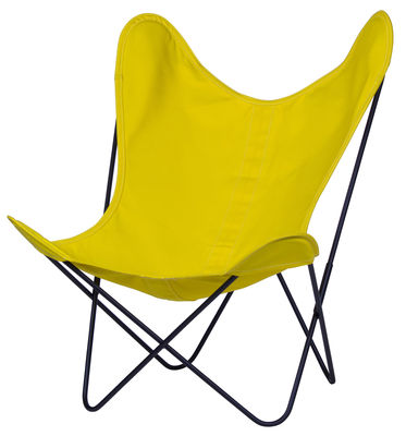 AA-New Design AA Butterfly Armchair - Cloth / Black structure. Buttercup