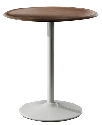 Magis Pipe Table - Ø 66 cm. White,Natural beechwood