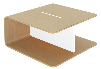 De Padova Keel Coffee table. White,Light wood