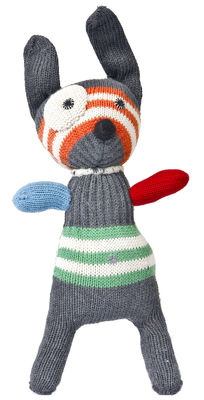 Anne-Claire Petit New small dog Cuddly toy - Crochet cuddly toy. Multicoulered,Grey