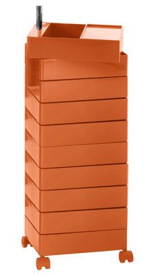 Magis 360° Mobile container - 10 drawers. Glossy orange