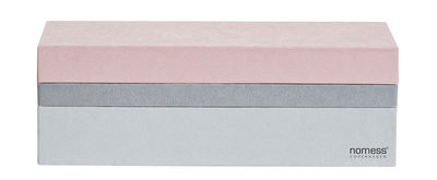 Nomess Tray Box Box - Small. Grey,Nude pink