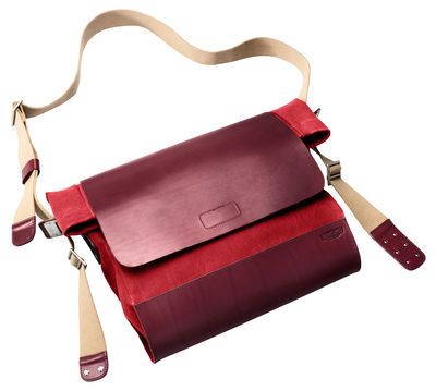 Brooks New Brixton Pouch - Fabric & leather. Red,Burgundy
