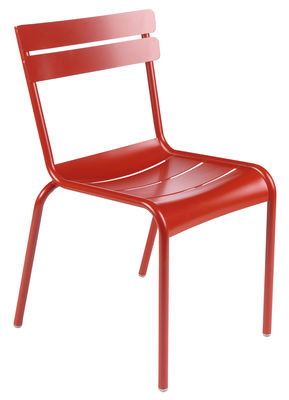 Fermob Luxembourg Stackable chair. Poppy red