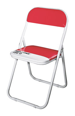 Seletti Pantone Children's chair - Folding chair for kid. Ruby pink 186C