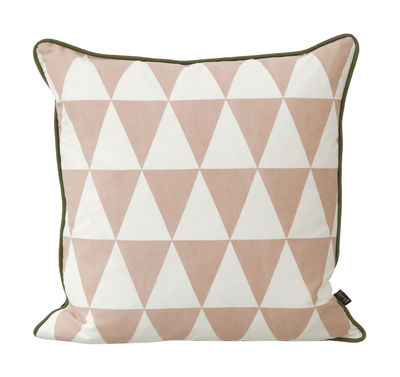 Ferm Living Large Geometry Cushion - / cotton - 50 x 50 cm. White,Pink