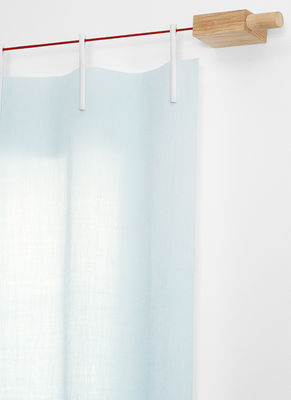 Kvadrat Ready Made Kit - Non-woven curtain + fastening / L 210 x H 300 cm. Turquoise