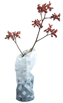 Pop Corn Paper Vase cover - Ø 18 x H 42 cm. Grey