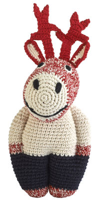 Anne-Claire Petit Midi Reindeer Cuddly toy. Red