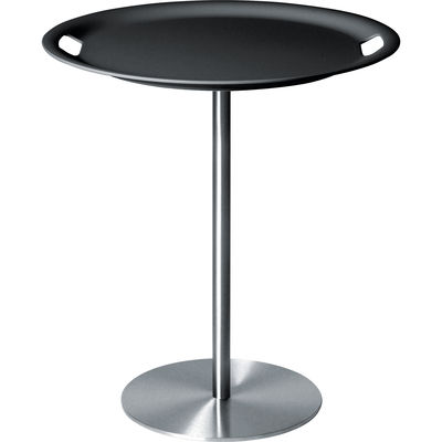 Alessi Op-la Supplement table - With removable tray. Steel,Dark grey
