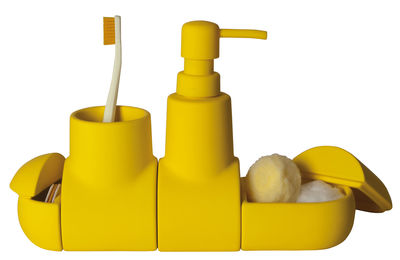 Seletti Submarine Accessories set - For bathroom. Yellow