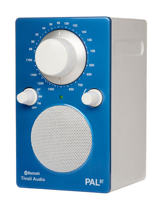 Tivoli Audio Pal BT Radio - Portable - Bluetooth. White,Glossy blue