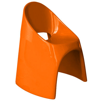 Slide Amélie Stackable armchair - Lacquered plastic. Lacquered orange