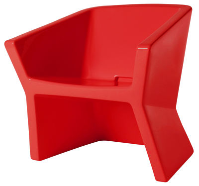 Slide Exofa Armchair - Plastic. Red