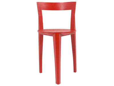 Moustache Petite Gigue Chair - Wood. Red
