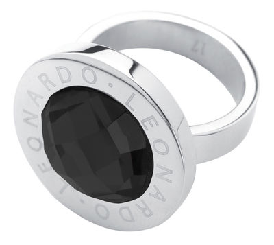 Leonardo Bijoux Matrix Ring. Black,Steel