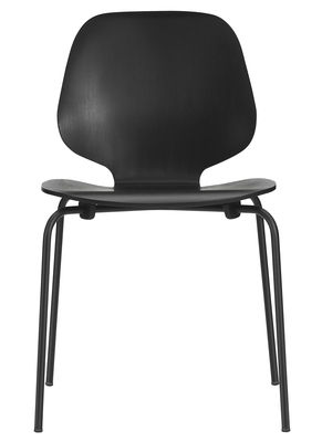 Normann Copenhagen My Chair Stackable chair - Wood seat. Black