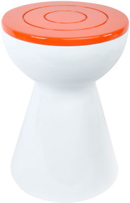 XL Boom Boto Stool - Standing table - H 50 cm. White,Blood orange
