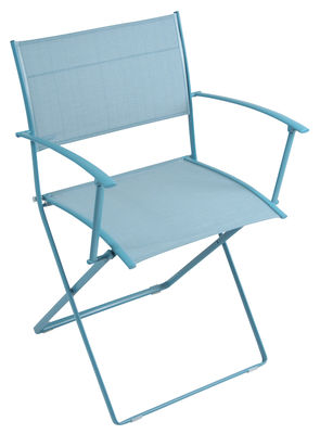 Fermob Plein Air Folding armchair - Fabric. Turquoise