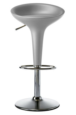 Magis Bombo Adjustable bar stool - Pivoting - H 50 to 73 cm. Matallic