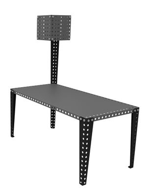 Meccano Home Floor lamp - H 180 cm / To screw on Meccano tables. Grey,Black