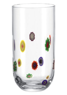 Leonardo Millefiori Long drink glass. Transparent