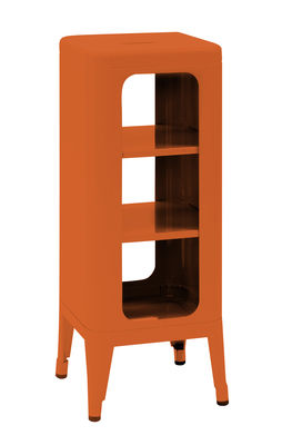 Tolix Storage unit - Lacquered steel - H 75 cm. Orange
