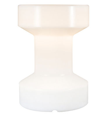 Bloom! Luminous low stool - Luminous / Wireless - H 55 cm. White