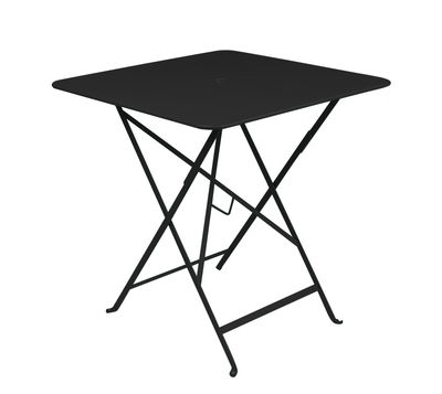 Fermob Bistro Foldable table - 71 x 71 cm - Foldable - With umbrella hole. Licorice