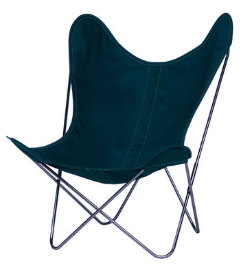 AA-New Design AA Butterfly Armchair - Cloth / Chromed structure. Alga